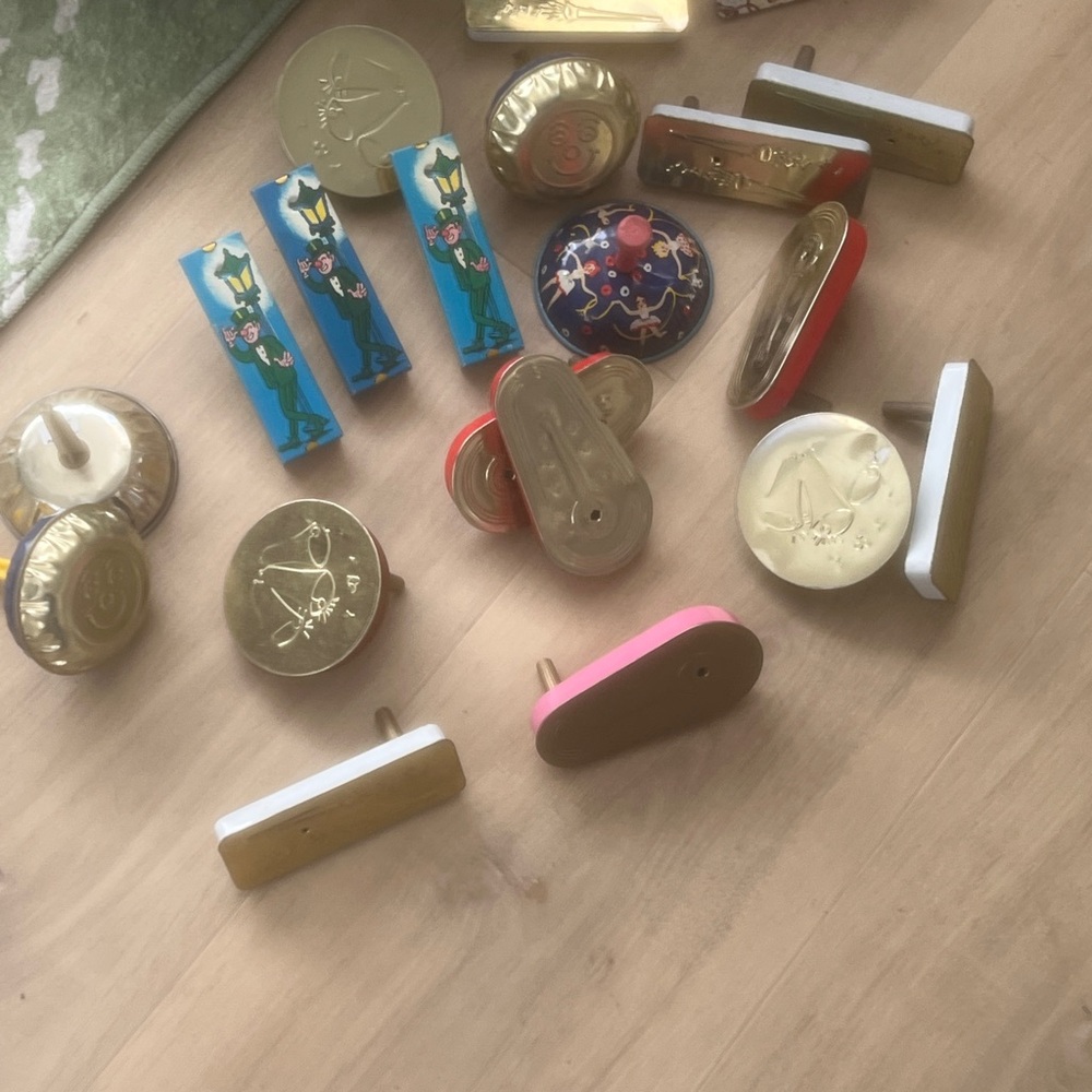 Vintage tin toy noisemakers